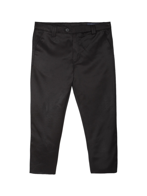 Allen Solly Junior Boys Black Slim Fit Solid Chinos
