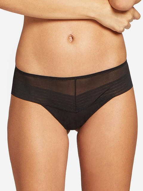 YAMAMAY Women Black Solid Bikini Briefs IBND123029_BL