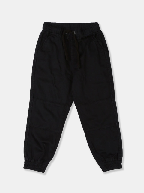 Cherokee Boys Black Regular Fit Solid Joggers