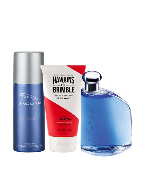 JAGUAR Nautica Blue Eau De Toilette With Classic Deodorant & Hawkins & Brimble Face Wash
JAGUAR Nautica Blue Eau De Toilette With Classic Deodorant & Hawkins & Brimble Face Wash