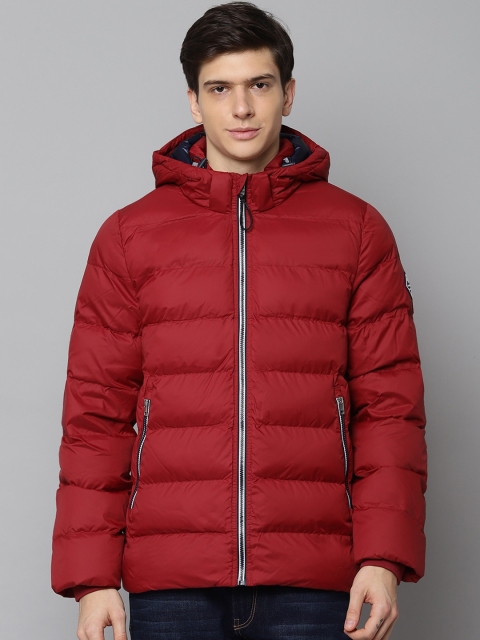 GANT Men Maroon Solid Padded Jacket