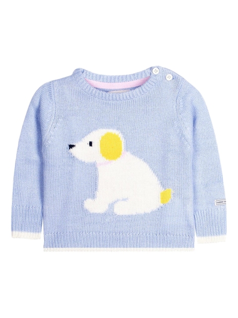 Cherry Crumble Boys Blue & White Printed Sweater