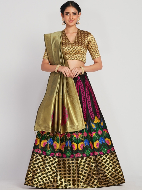 MIMOSA Women Gold-Toned & Black Zari Woven Design Semi-Stitched Lehenga & Unstitched Choli with Dupatta
MIMOSA Women Gold-Toned & Black Zari Woven Design Semi-Stitched Lehenga & Unstitched Choli with Dupatta