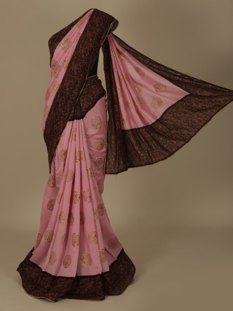 Pothys Pink Woven Design Jute Silk Saree