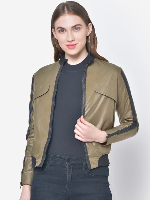 Martini Women Olive Green Solid Windcheater & Water Resistant Lightweight Biker Jacket
Martini Women Olive Green Solid Windcheater & Water Resistant Lightweight Biker Jacket