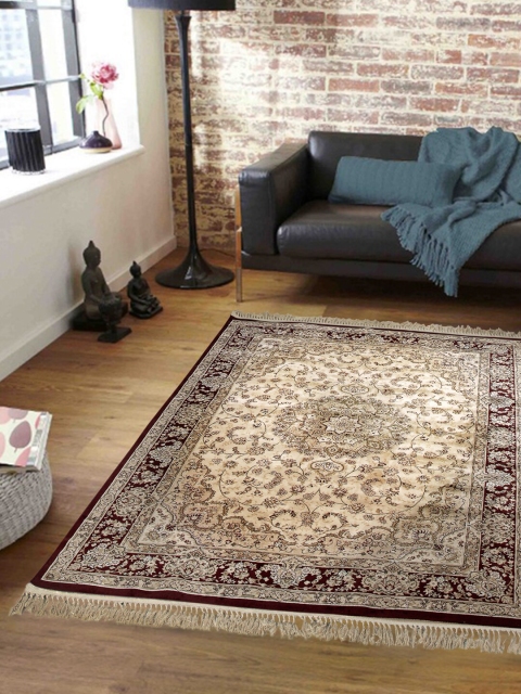 OBSESSIONS Beige Printed Carpet