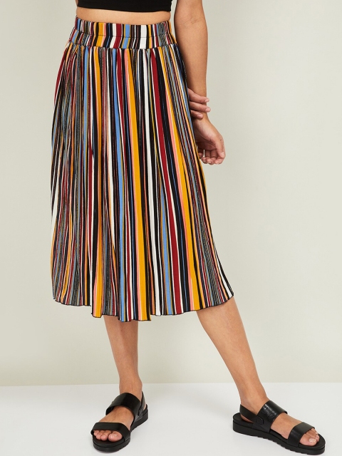 Ginger by Lifestyle Women Multicoloured Accordion Pleated Striped A-Line Skirt, Multi
Ginger by Lifestyle Women Multicoloured Accordion Pleated Striped A-Line Skirt, Multi