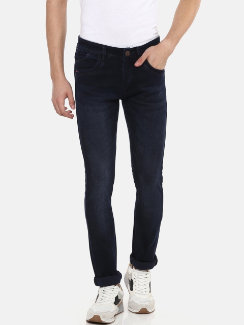 Routeen Men Blue Slim Fit Mid-Rise Clean Look Jeans