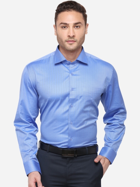 JADE BLUE Men Blue Slim Fit Solid Formal Shirt