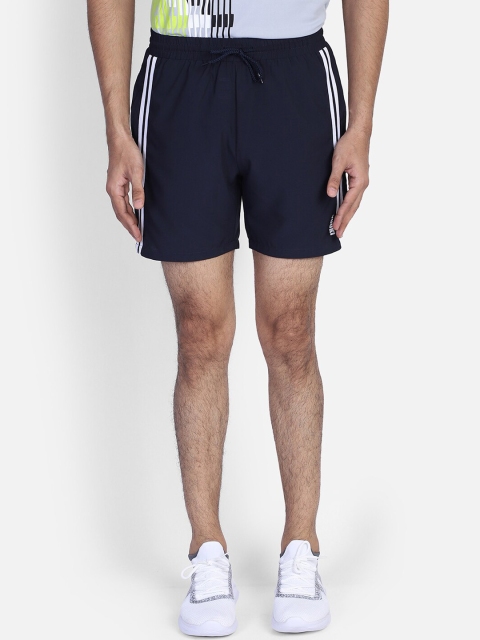 Yuuki Men Navy Blue Solid Regular Fit Sports Shorts