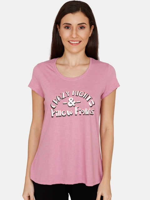 Zivame Women Pink Printed Top