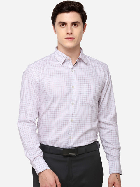JADE BLUE Men White & Red Tailored Fit Checked Formal Shirt
JADE BLUE Men White & Red Tailored Fit Checked Formal Shirt