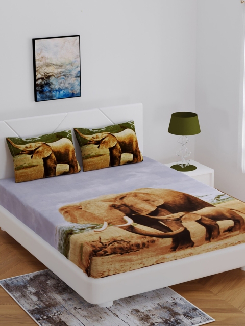 BOMBAY DYEING Brown & Off-White Graphic 180 TC Cotton 1 Queen Bedsheet with 2 Pillow Covers
BOMBAY DYEING Brown & Off-White Graphic 180 TC Cotton 1 Queen Bedsheet with 2 Pillow Covers