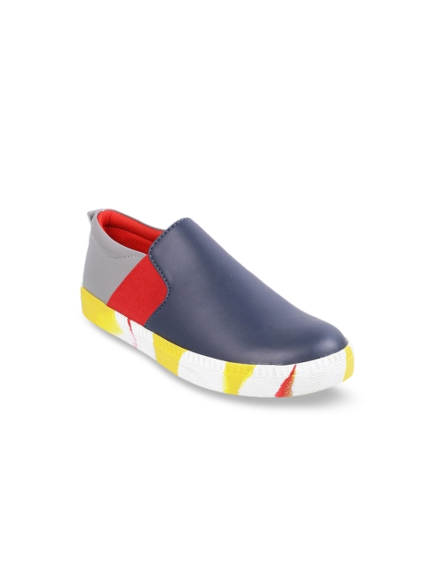 Metro Boys Navy Blue Slip-On Sneakers