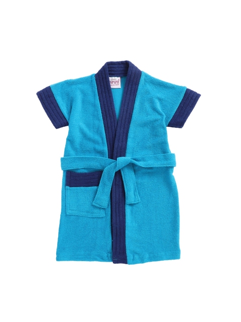 BUMZEE Kids Blue Colourblocked Bathrobe