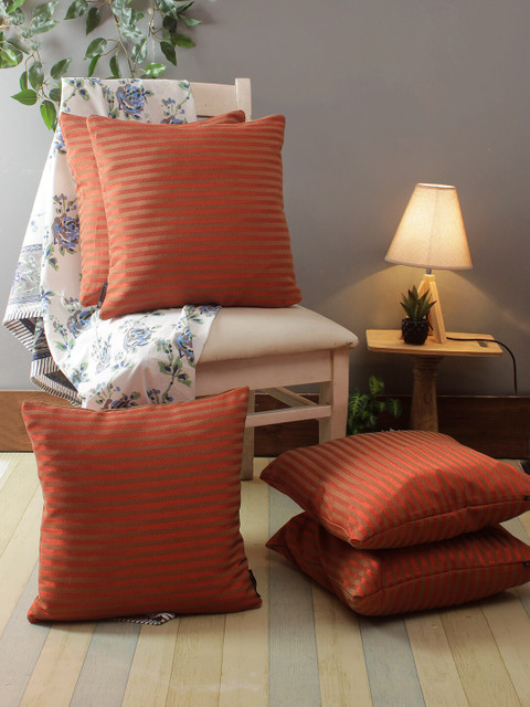 ROMEE Rust Set of 5 Striped Square Cushion Covers
ROMEE Rust Set of 5 Striped Square Cushion Covers