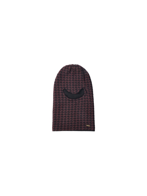 Kosha Women Purple & Black Self Design Beanie