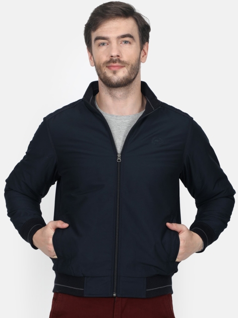 Monte Carlo Men Navy Blue Solid Bomber