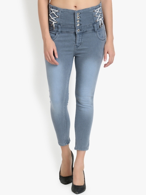 Perfect Outlet Women Grey Slim Fit High-Rise Clean Look Jeans