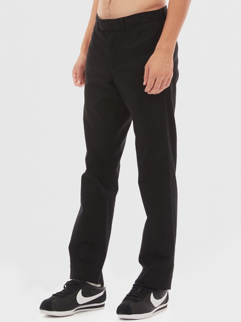 Bhaane Men Black Slim Fit Solid Chinos
