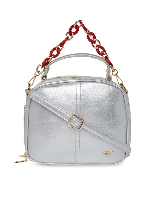 Globus Silver-Toned Solid Sling Bag