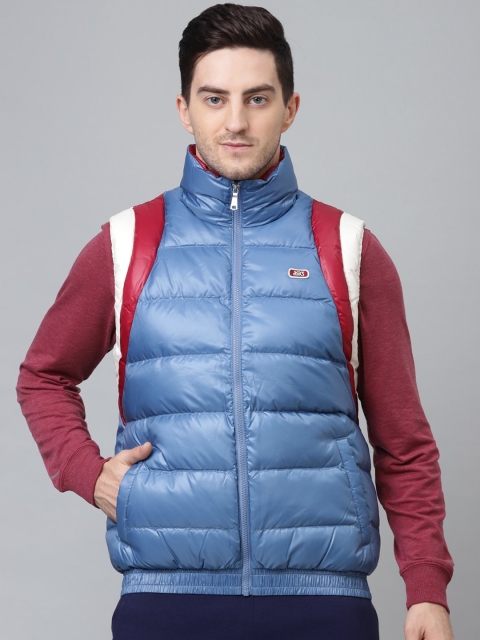 ASICS Men Grey Colourblocked Padded Jacket
