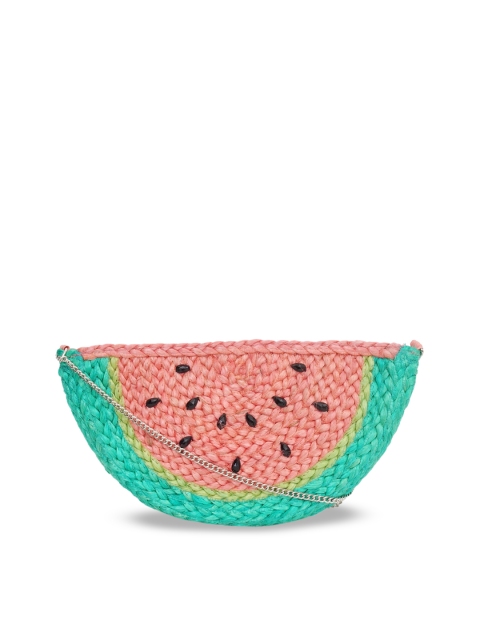 Diwaah Red & Green Printed Sling Bag
