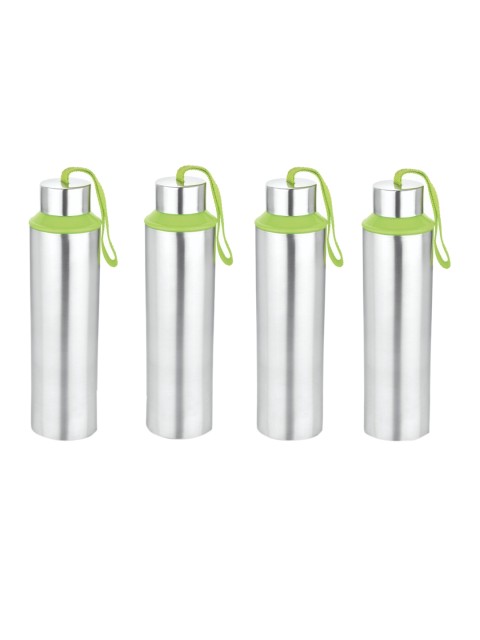 Smart serve Set Of 4 Silver-Toned & Lime Green Solid Stainless Steel Kiddo Water Bottle
Smart serve Set Of 4 Silver-Toned & Lime Green Solid Stainless Steel Kiddo Water Bottle
