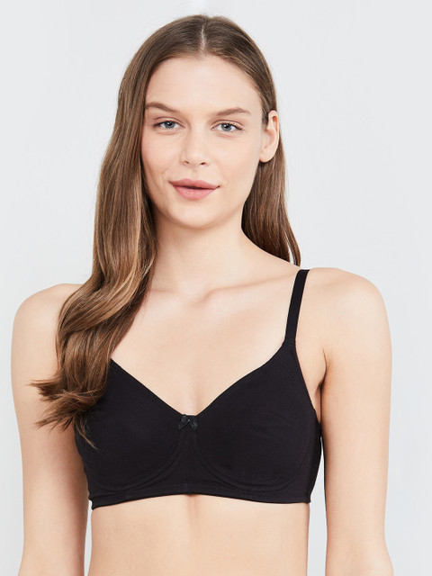max Black Solid Underwired Lightly Padded T-shirt Bra SU20SCB04BLACK 
max Black Solid Underwired Lightly Padded T-shirt Bra SU20SCB04BLACK