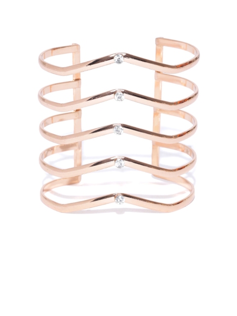 ChicMela 18k Rose Gold-Plated Handcrafted Cuff Bracelet