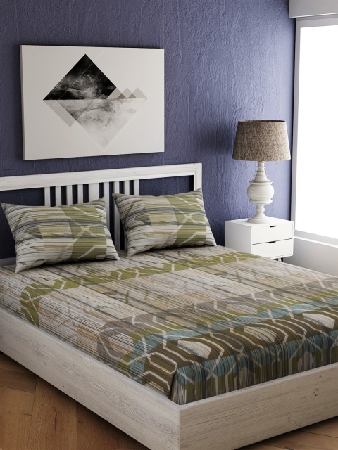 EverHOME Multicoloured Abstract 210 TC Cotton 1 King Bedsheet with 2 Pillow Covers, Multi
EverHOME Multicoloured Abstract 210 TC Cotton 1 King Bedsheet with 2 Pillow Covers, Multi