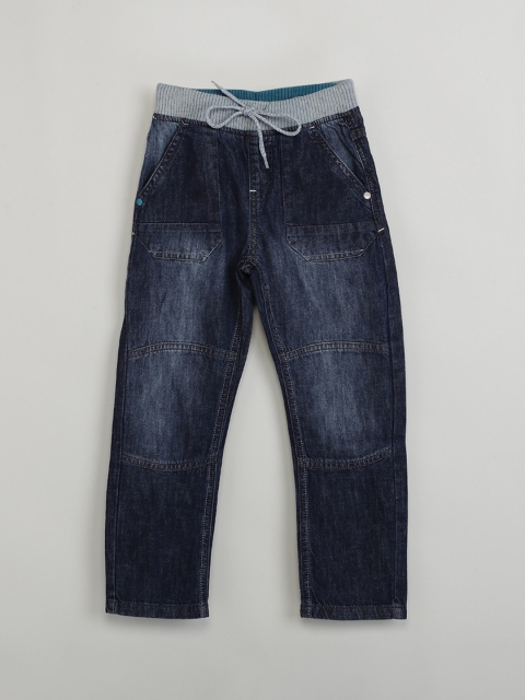 max Boys Navy Blue Slim Fit Mid-Rise Clean Look Jeans