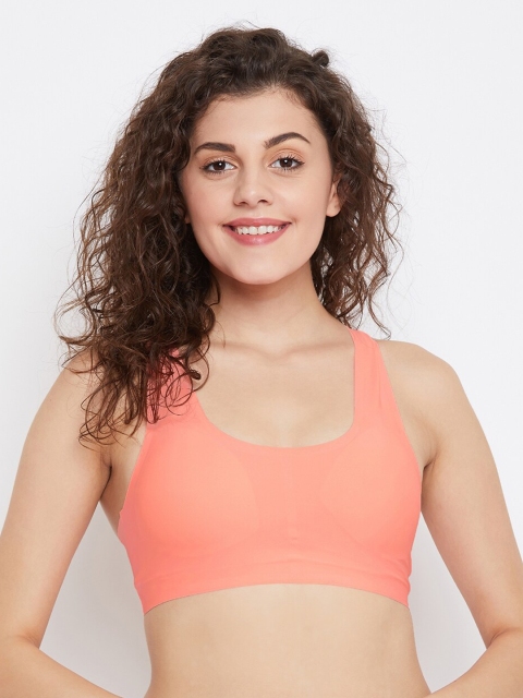 SECRETS BY ZEROKAATA Peach-Coloured Solid Non-Wired Lightly Padded Workout Bra SZPCH1761
SECRETS BY ZEROKAATA Peach-Coloured Solid Non-Wired Lightly Padded Workout Bra SZPCH1761