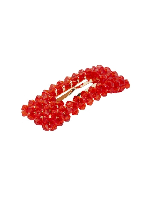 Stoln Red Embellished Alligator Hair Clip