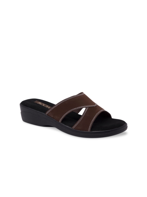 Rocia Women Brown Solid Sandals