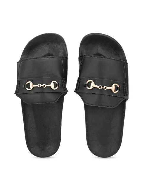 AfroJack Men Black Solid Sliders