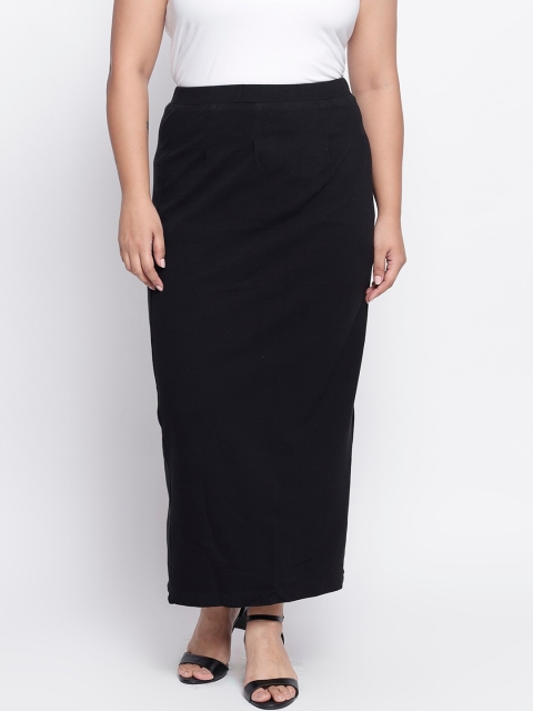 Amydus Women Black Solid Maxi Pencil SKirt