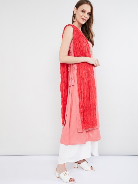 max Coral-Coloure Solid Dupatta