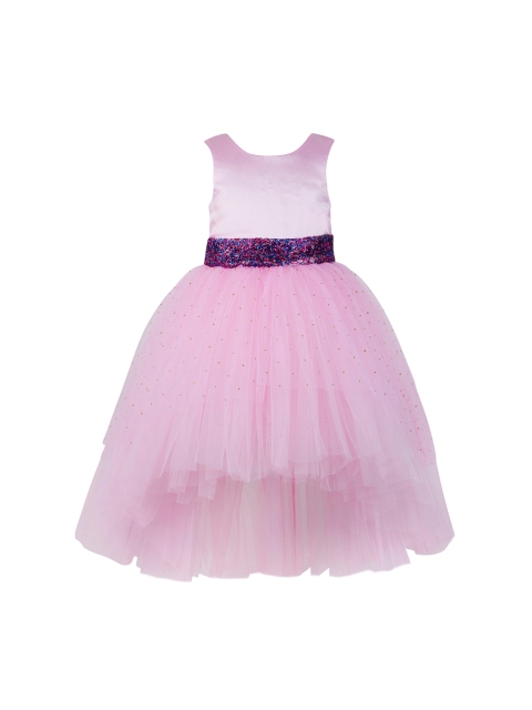 Toy Balloon kids Girls Pink Embellished Fit and Flare Dress