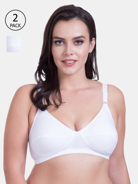 Rajnie White Solid Non-Wired Non Padded Everyday Bra RJ-657-WH30B