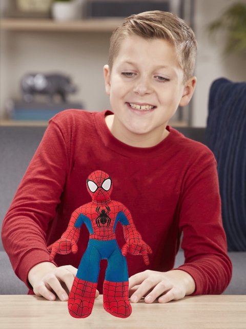 Dimpy Stuff Unisex Kids Red & Blue Spiderman Stuffed Soft Toy, Multi