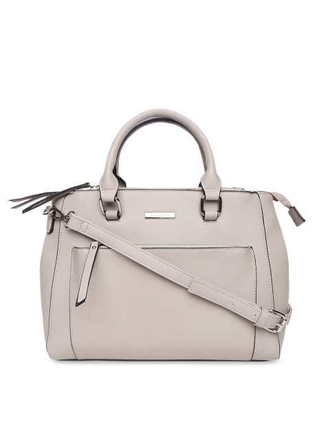 Forever Glam by Pantaloons Grey Solid Handheld Bag