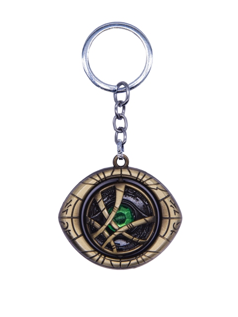 Planet Superheroes Gold-Toned Doctor Strange Eye of Agamotto Keychain