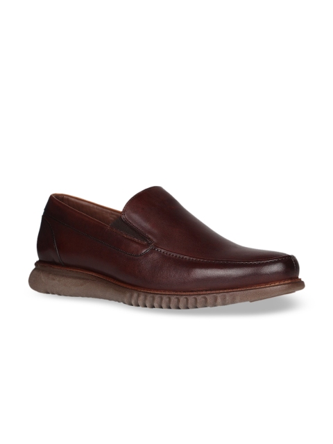 Regal Men Brown Solid Leather Loafers