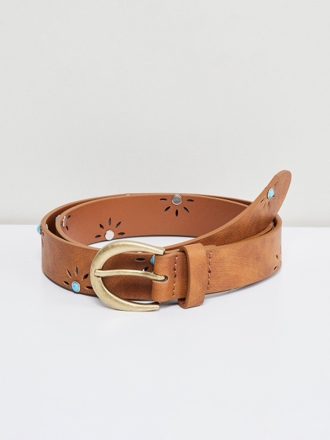 max Women Brown Solid Belt