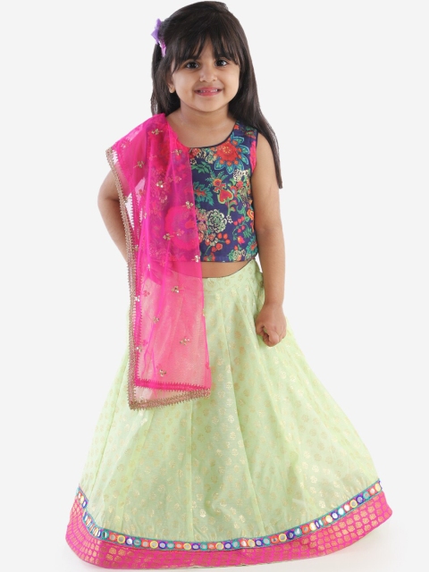 Lil Peacock Girls Green & Navy Blue Printed Ready to Wear Lehenga & Blouse with Dupatta
Lil Peacock Girls Green & Navy Blue Printed Ready to Wear Lehenga & Blouse with Dupatta