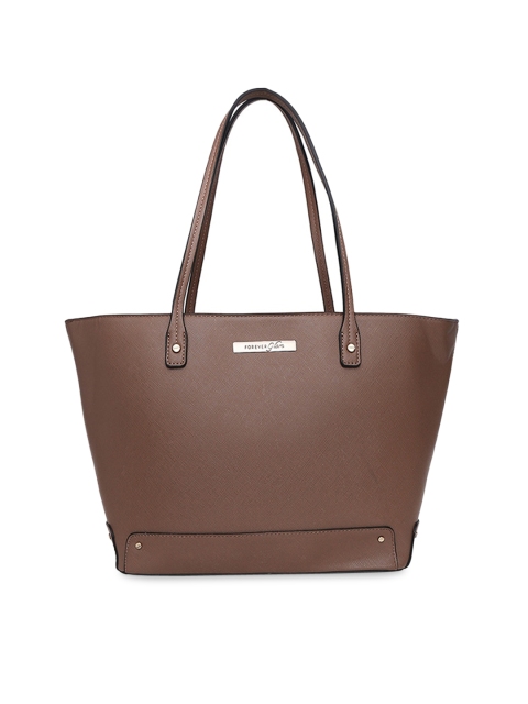 Forever Glam by Pantaloons Brown Solid Shoulder Bag