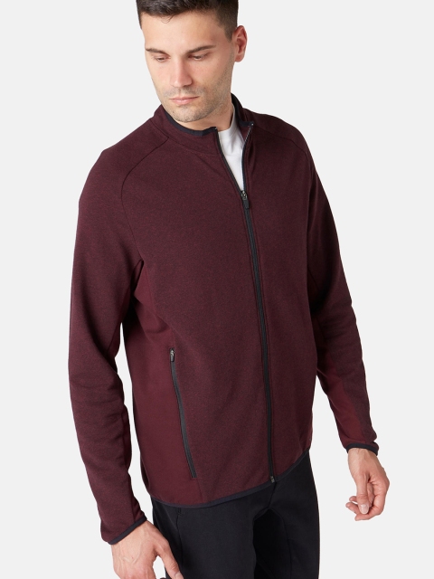 NYAMBA By Decathlon Men Burgundy Solid Insulator Sporty Jacket