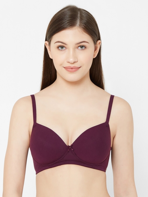 Juliet Magenta Solid Non-Wired Heavily Padded Everyday Bra 010002700008193