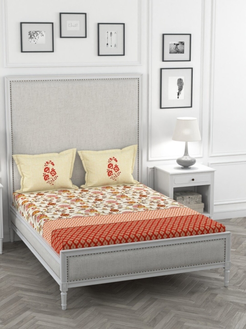 Portico New York Multicoloured Floral 144 TC Cotton 1 King Bedsheet with 2 Pillow Covers, Multi
Portico New York Multicoloured Floral 144 TC Cotton 1 King Bedsheet with 2 Pillow Covers, Multi